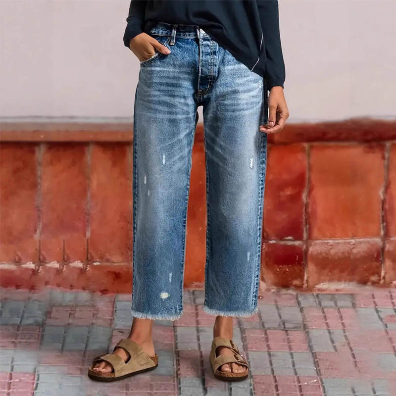 Aberjean - Denim Casual Recortado