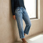 Aberjean - Denim Casual Recortado