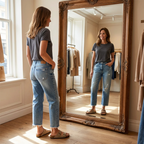 Aberjean - Denim Casual Recortado