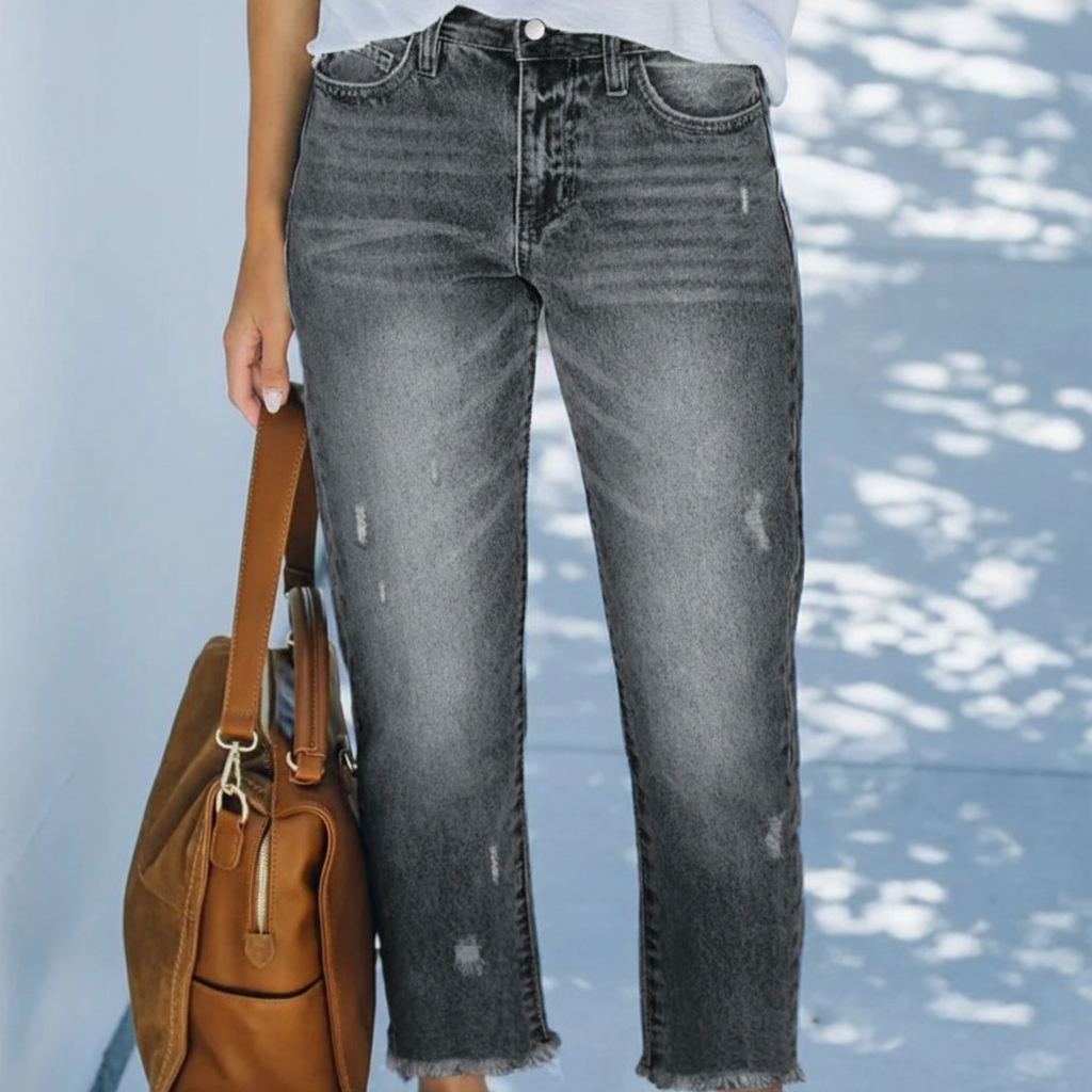 Aberjean - Denim Casual Recortado