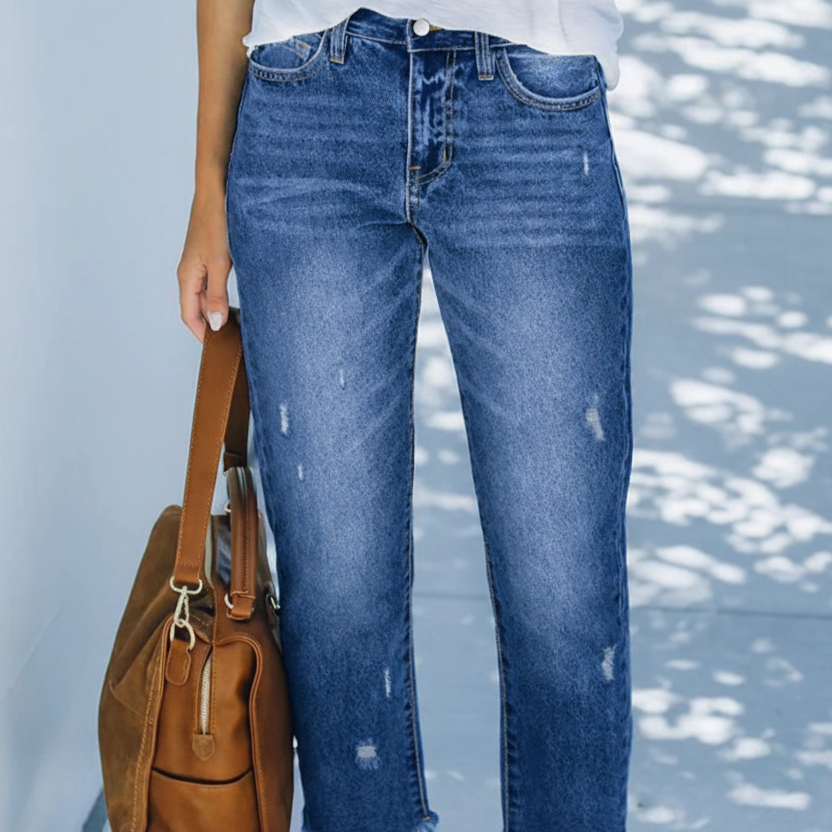 Aberjean - Denim Casual Recortado