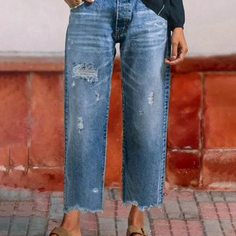 Aberjean - Denim Casual Recortado