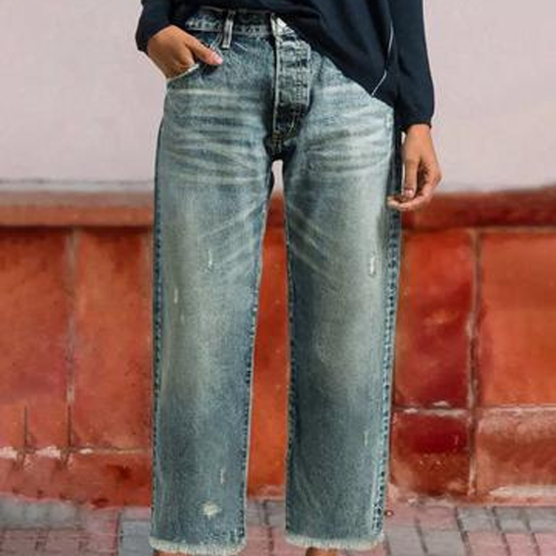 Aberjean - Denim Casual Recortado