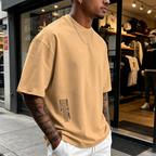 Camisa oversize de manga corta para hombre – estilo urbano premium color Blanco