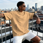 Camisa oversize de manga corta para hombre – estilo urbano premium color Blanco