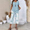 Conjunto de ocio con camiseta de cuello redondo  y pantalones extraanchos