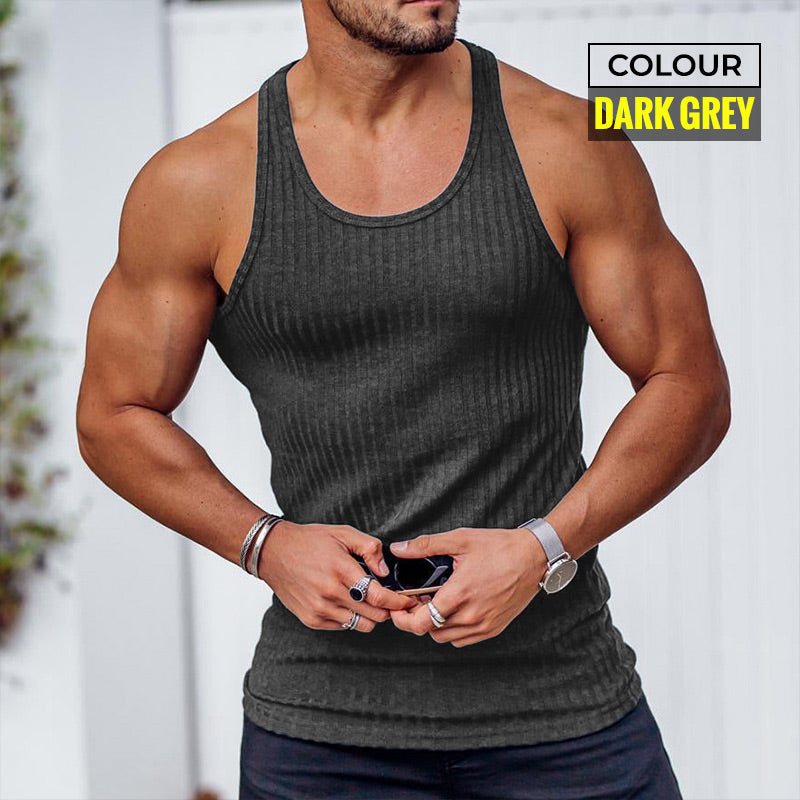 Camiseta de tirantes deportiva lisa para hombre "TANK"