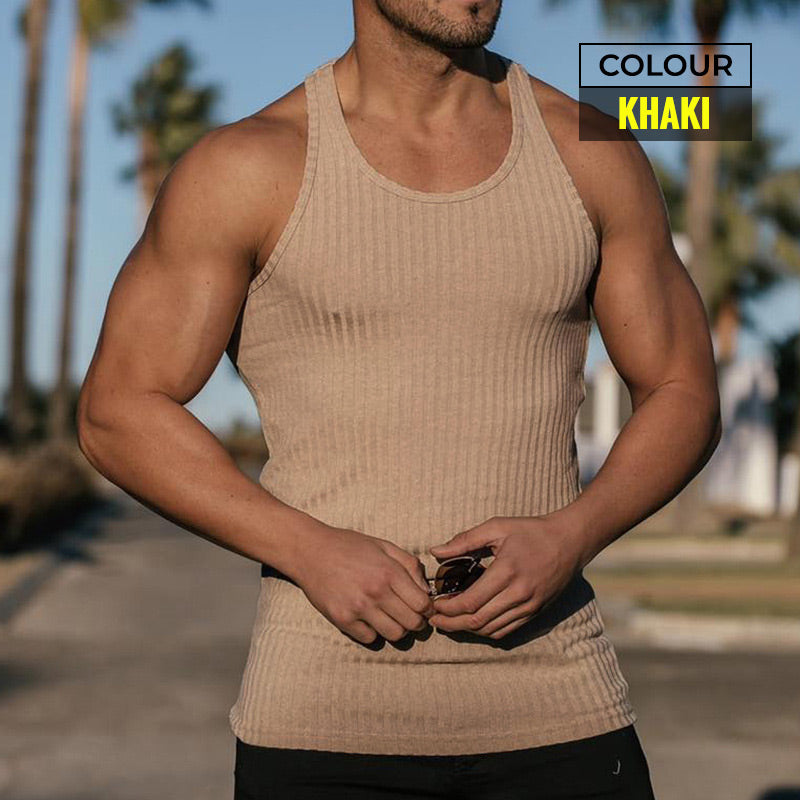 Camiseta de tirantes deportiva lisa para hombre "TANK"