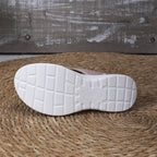 Sandales à plateforme en maille respirante pour femme, coloris rose, pointure 44 (UK 9)