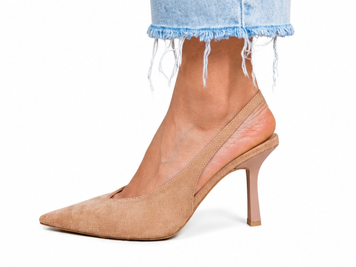 Marlena | Zapatos de tacón bajo en color nude