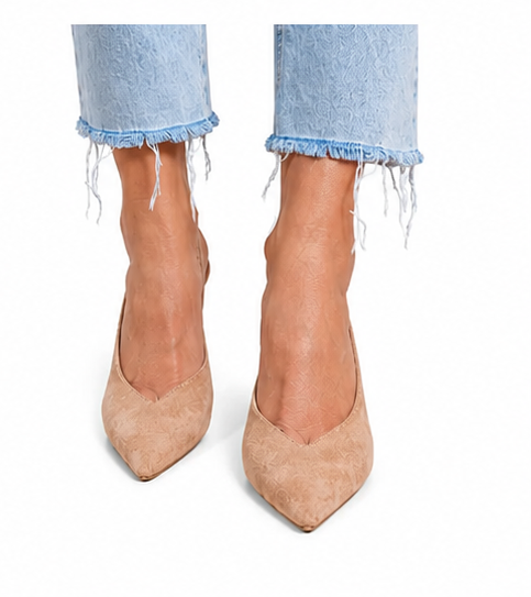 Marlena | Zapatos de tacón bajo en color nude